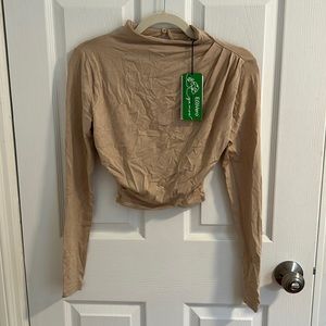 Na-kd Cropped Pleated Top